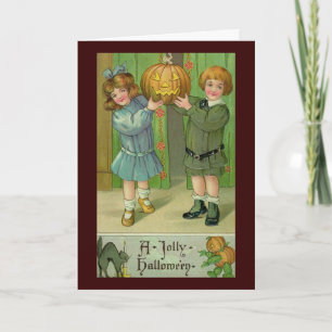 Kort för vintageHalloween hälsning