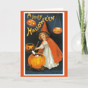 Kort för vintageHalloween hälsning
