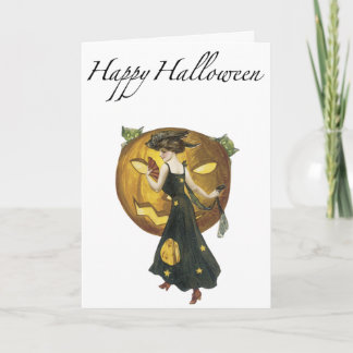 Kort för vintageHalloween hälsningar