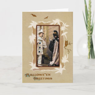 Kort för vintageHalloween mall