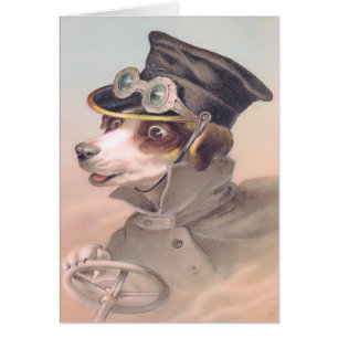 Kort för vintagehundchaufför