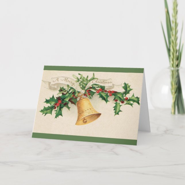 Kort för vintagejulhälsning (Framsida)