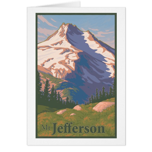 Kort för vintageMt. Jefferson (Framsidan)