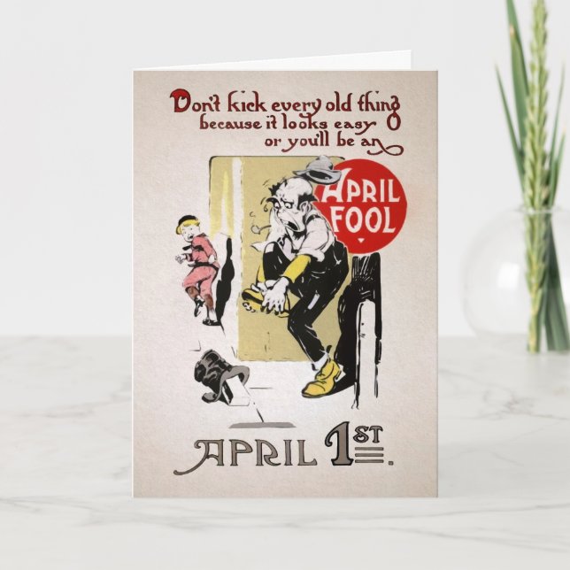 Kort för vintagens aprildag (Framsida)