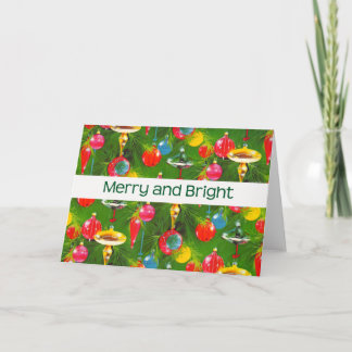 Kort för vintageprydnadhelgdag