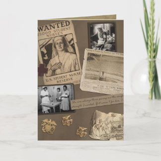 Kort för vintagesjuksköterskahälsning