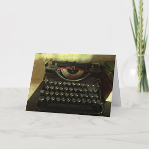 Kort för vintageskrivmaskinshälsning