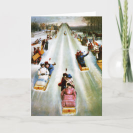 Kort för vintagestjärnaTobogganing dag