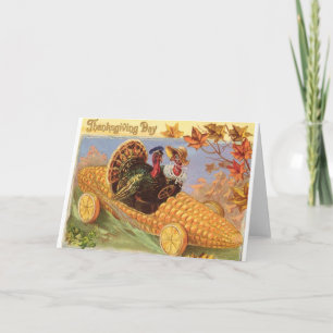 Kort för vintagethanksgivinghälsning