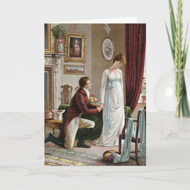 Kort för vintagevalentinhälsning (Framsida)