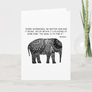 Kort för vishetBuddha elefant