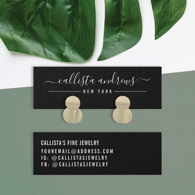 Kort för Visning av enkel vit svart skript (Skapare uppladdad)