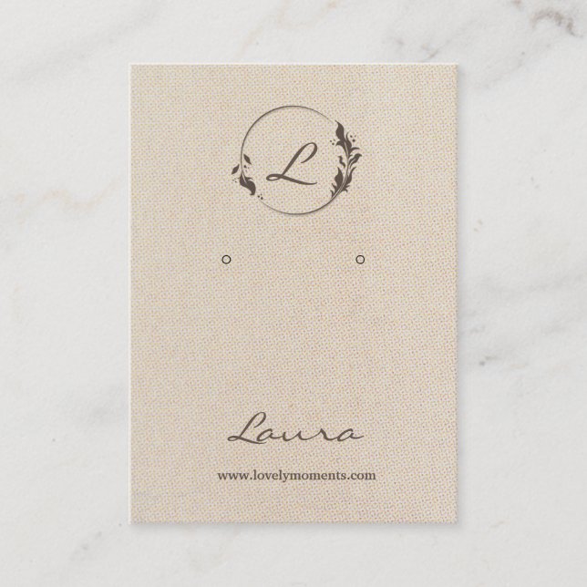 Kort för visning av gulvita örhängen (Framsida)