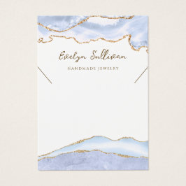 Kort för visning av pastellblått halsband