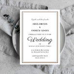 Kort för vit inbjudan till Classy bröllop<br><div class="desc">Klassisk inbjudan och elegant bröllop till traditionella människor. Anpassa fält till din inställning.</div>