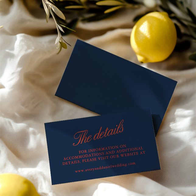 Kort för webbplatshöljet elegant Retro Bröllop (Elegant Retro Wedding Website Enclosure Card)