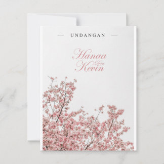 Kort för Weeding-inbjudan (tema för Blommigt)