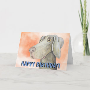 Kort för Weimaraner hundfödelsedag