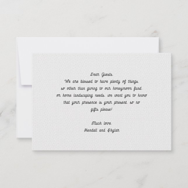 Kort för Wishing-meddelande för Bröllop-hölje (Framsida)