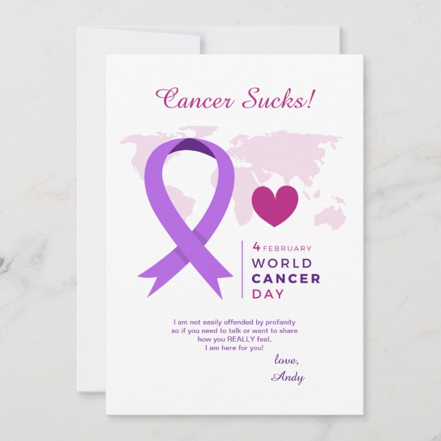 Kort för World Cancer Day (Framsida)