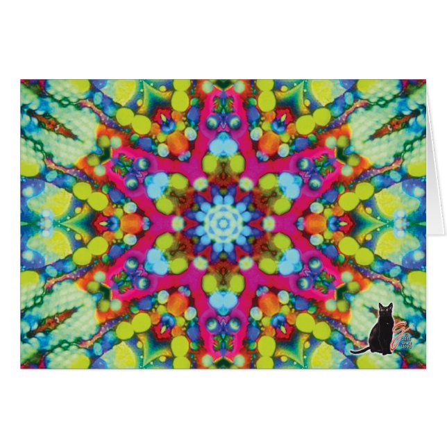 Kort för Xycon Kaleidoscopehälsning (Framsidan Horizontal)