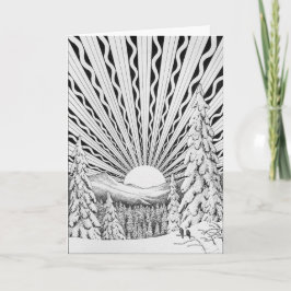 Kort för Yule soluppgånghälsning