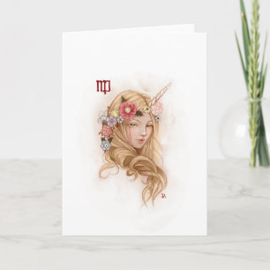 Kort för Zodiacflickahälsning: Våg