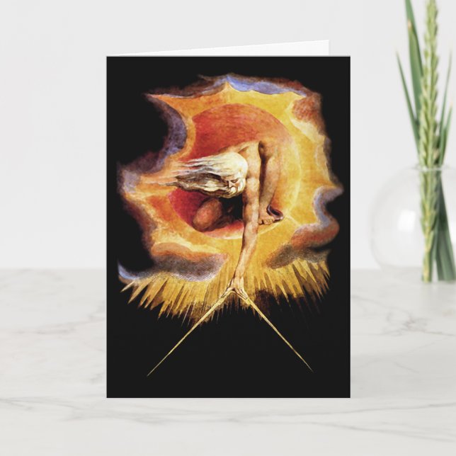 Kort:  Forntida av dagar! William Blake Helgkort (Framsida)