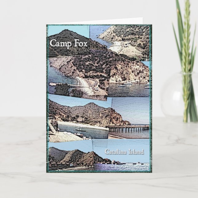 Kort: FotoCollage av den lägerrävCatalina ön Kort (Framsida)
