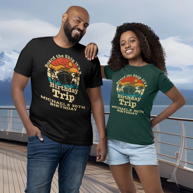 Kort Frakten Retro Birthday Cruise T Shirt (Skapare uppladdad)