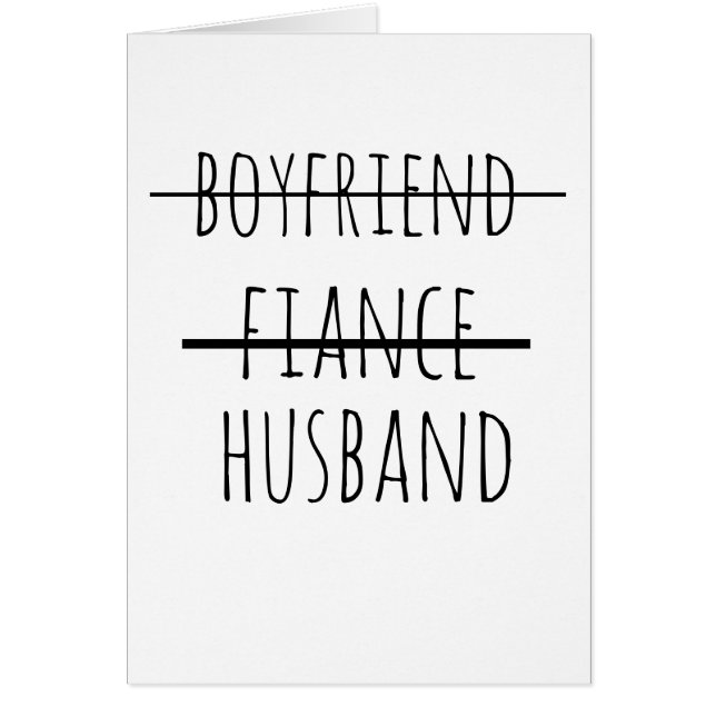 kort från brud, från bruden som ska ansas, ny make (Framsidan)