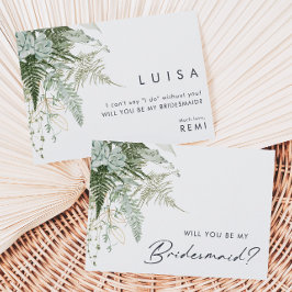Kort Frieri av Grey och Guld Löv Bridesmaid