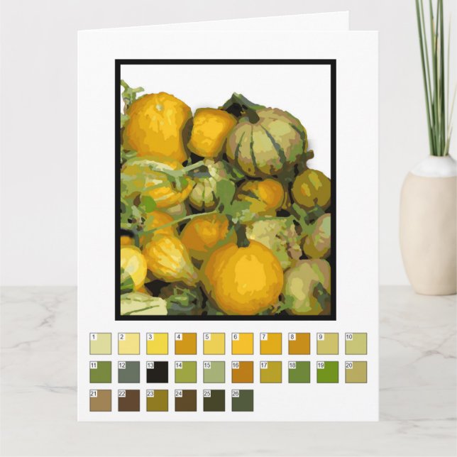 Kort - Gourd Harvest Paint efter nummer.. (Framsida)