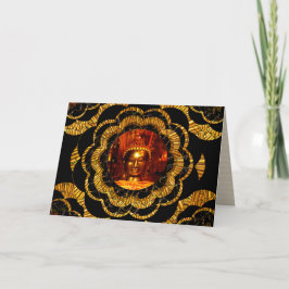 Kort | Guld Mandala Bronze Buddha-födelsedagskort