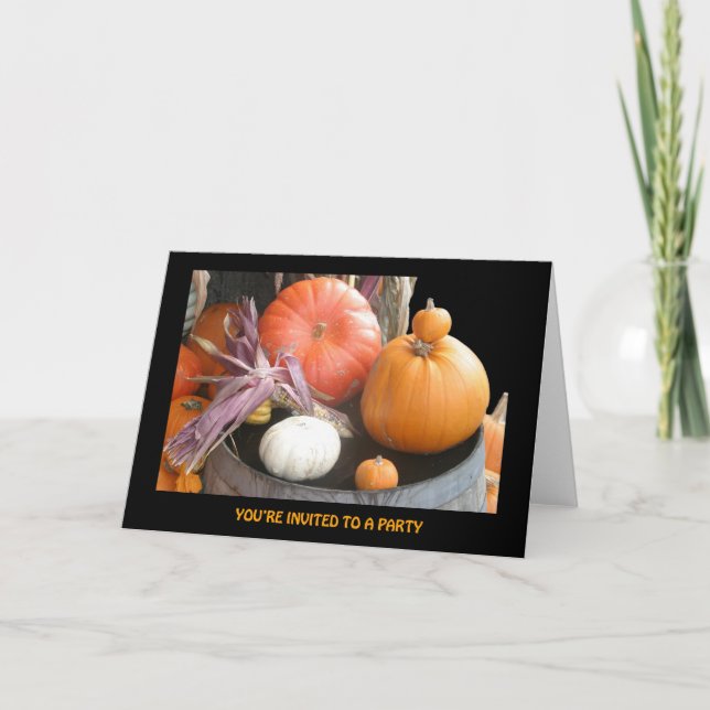 Kort halloween festinbjudan nr. 1 (Framsida)