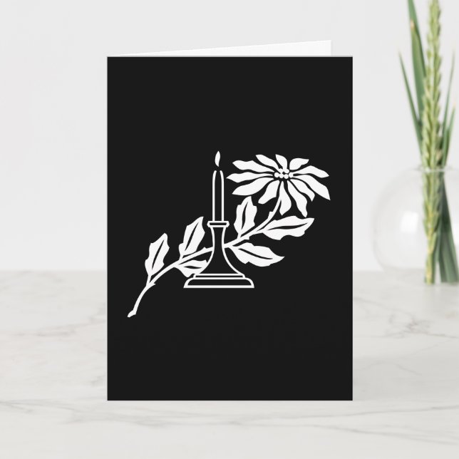 Kort - Hälsning - ljus- och blombild (Framsida)