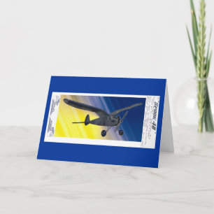 Kort - hälsning - modellflygplan