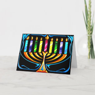 Kort: Hanukkah Menorah - Chanukah Menorah Helgkort