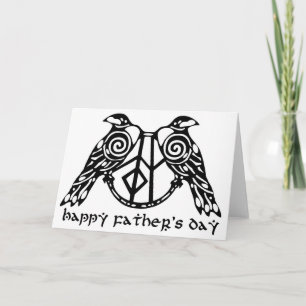 Kort Huginn & Muninn för fars dag för