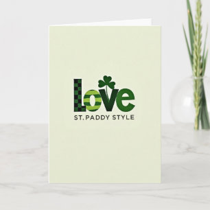 Kort i St Paddy-stil med kärlek