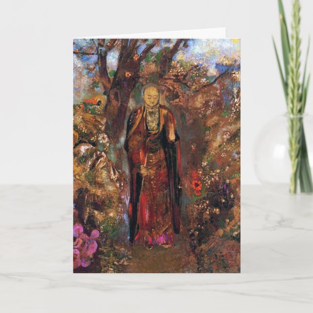 Kort/inbjudan: Buddha av Odilon Redon Kort (Framsida)