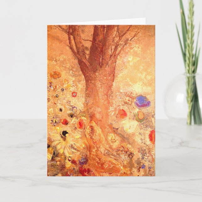 Kort/inbjudan: Buddha i sin Ungdom av Redon Kort (Framsida)