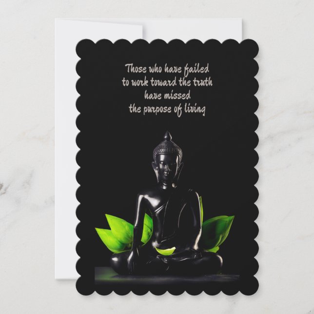 Kort/inbjudan för Buddha citationstecken 1 Inbjudningar (Framsida)
