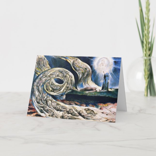 Kort/inbjudan: "Whirlwind of Älskare by W. Blake Inbjudan (Framsida)