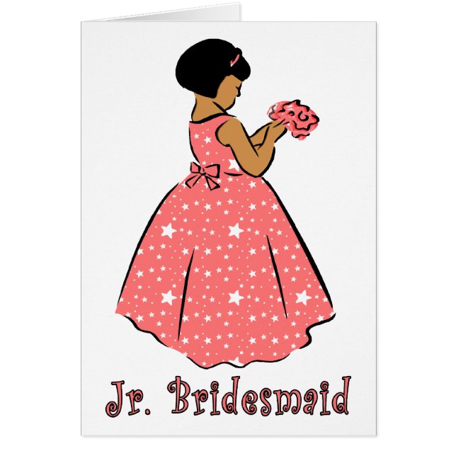 Kort: Jr Bridesmaid Hälsningskort (Framsidan)