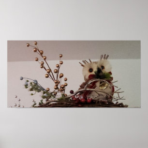 Kort jul uggla poster