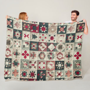 Kort juldesign Fleece Blanket