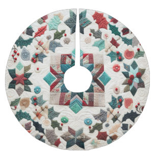 Kort juldesign julgransmatta borstad polyester