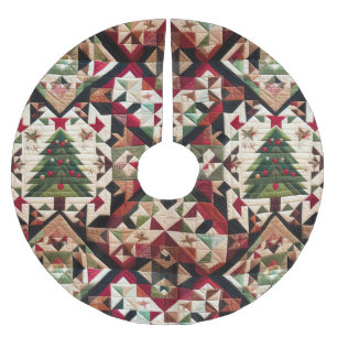 Kort juldesign julgransmatta borstad polyester