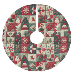 Kort juldesign julgransmatta borstad polyester